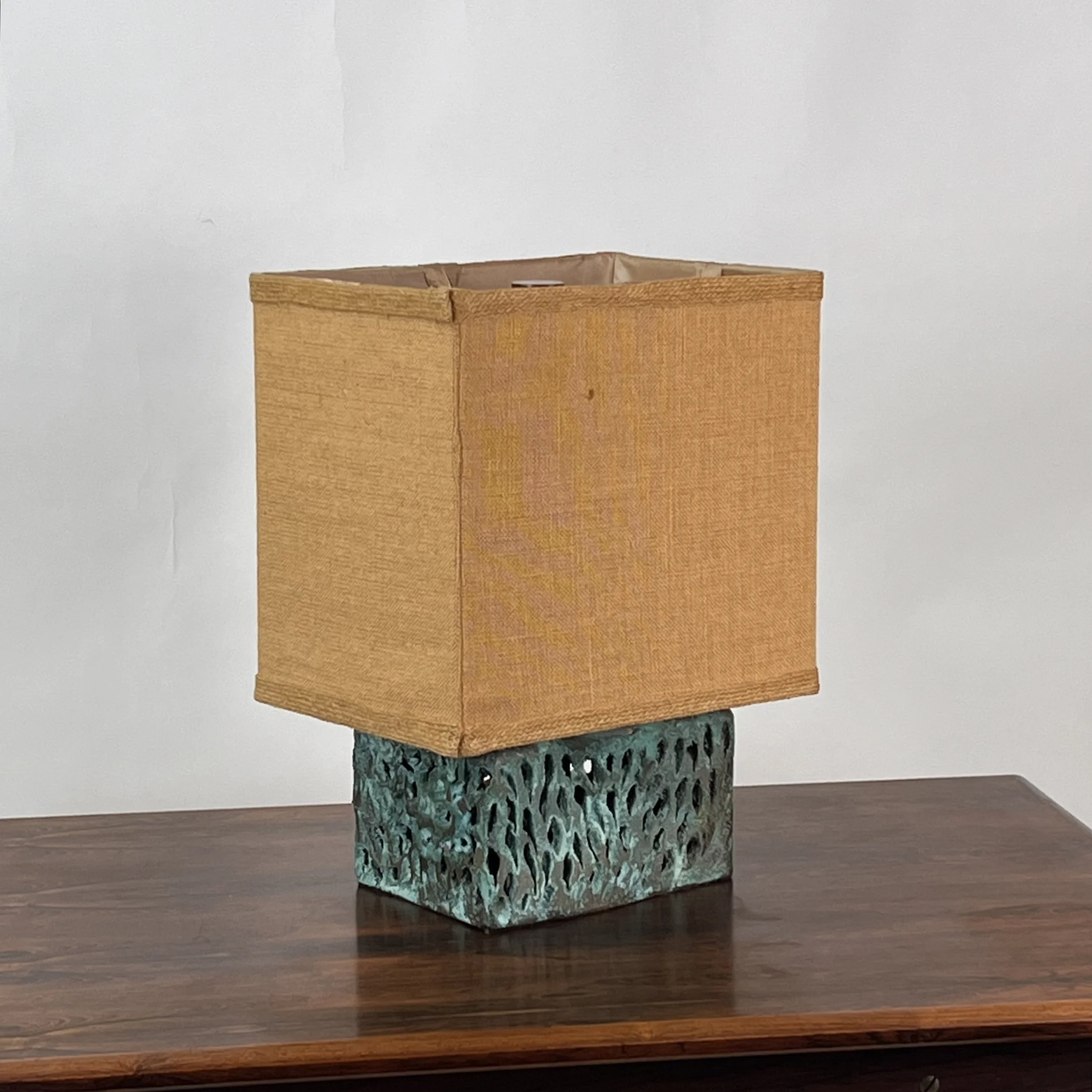 Patinated Bronze Bertoia Style Lamp-4.jpg