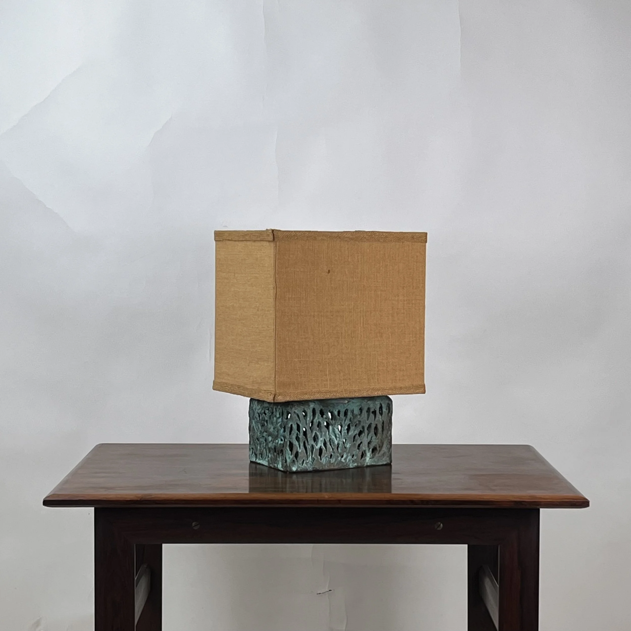 Patinated Bronze Bertoia Style Lamp-2.jpg