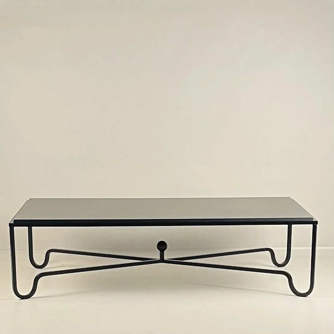 Large Black Limestone Entretoise Coffee Table by Design Frères