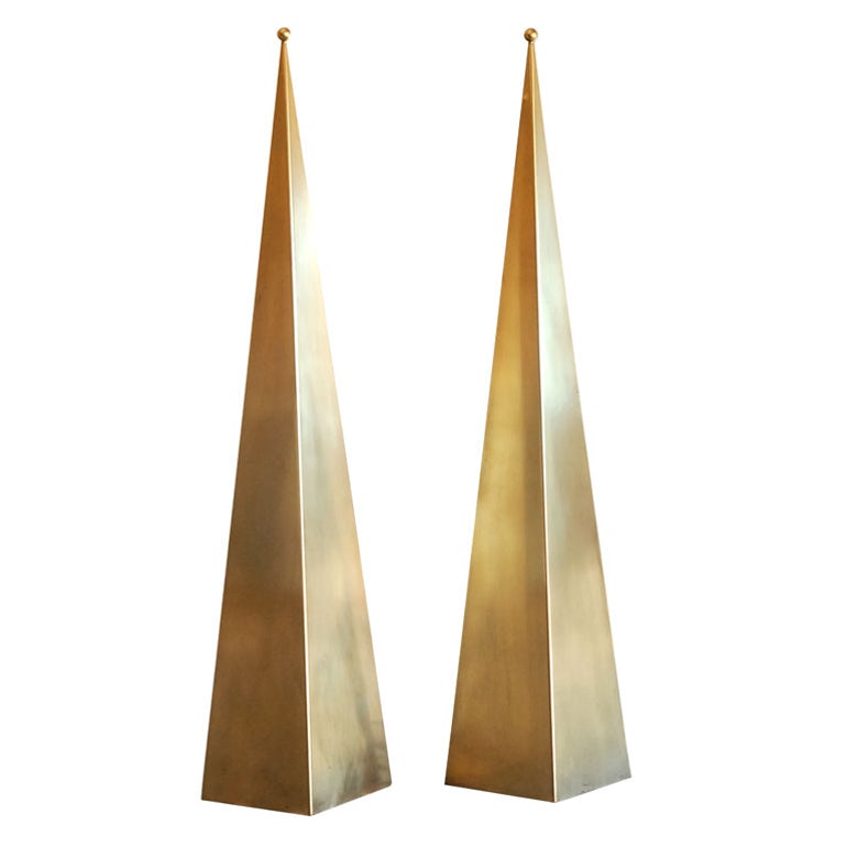 The 'Pyramide' Brass Console or Floor Lamp — Blend Interiors