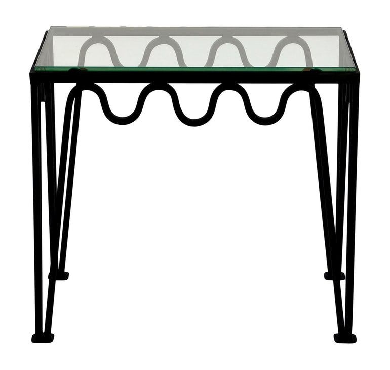 erfgoed Gevestigde theorie Eervol The 'Méandre' Blackened Steel and Glass Side Table — Blend Interiors