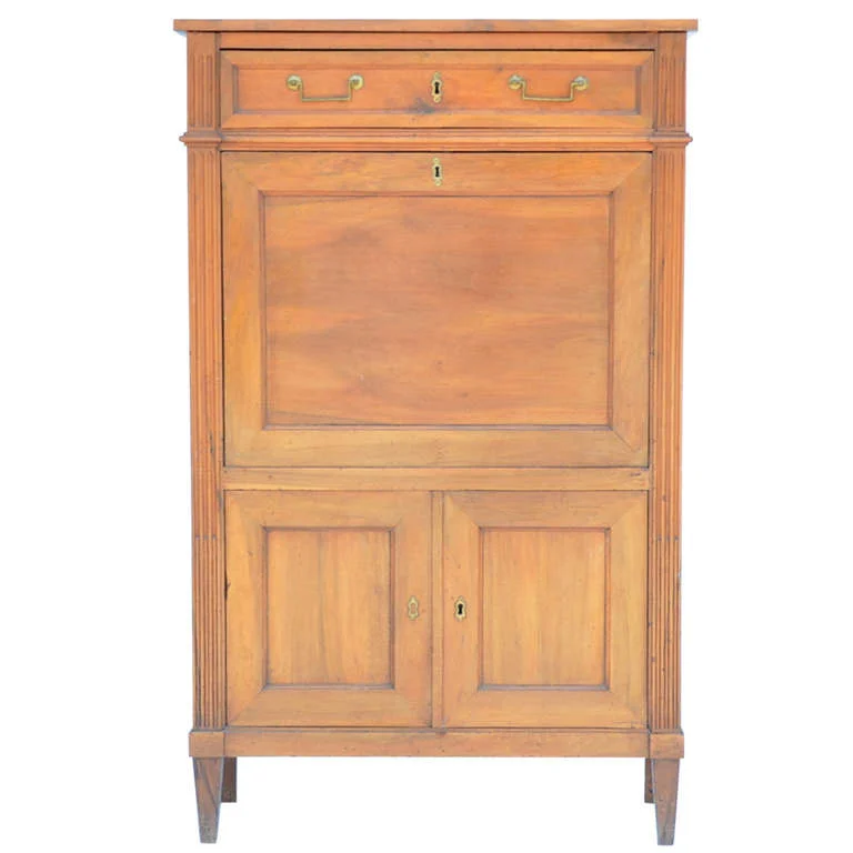 Elegant Louis XVI Cherrywood Secrétaire Cabinet