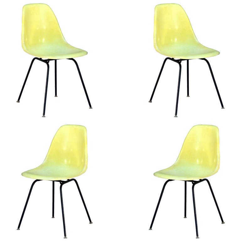 of 4 Vintage Eames Chairs by Herman Miller — Blend Interiors