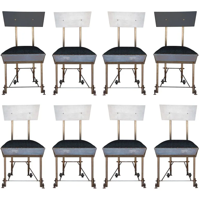Set of 8 one-of-a-kind modernist dining chairs