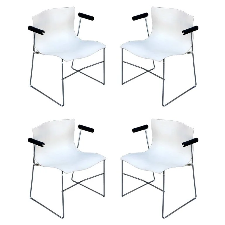 Set of 4 Handkerchief armchairs by Massimo Vignelli for Knoll