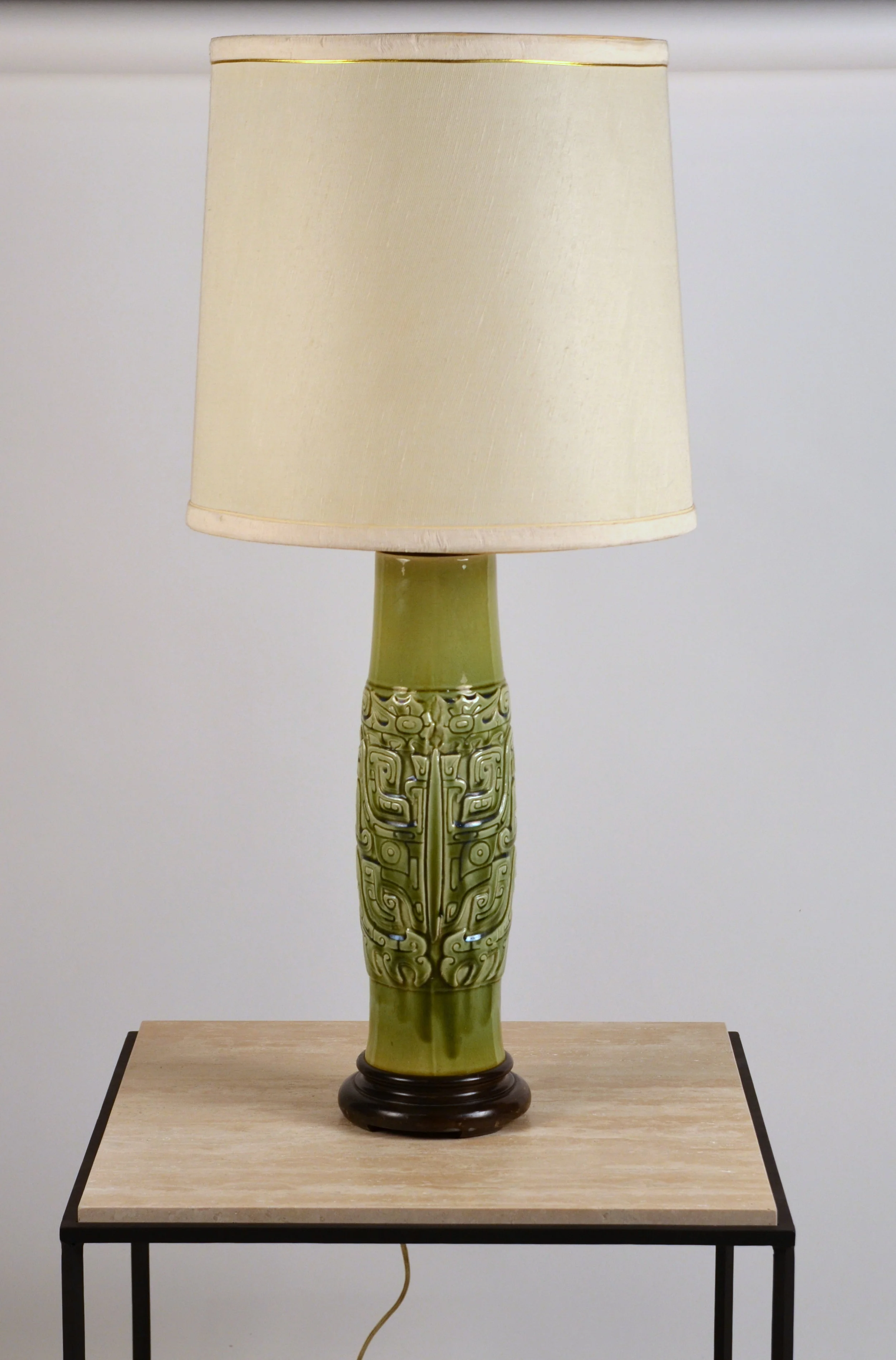 Mayan green ceramic lamp (1).JPG