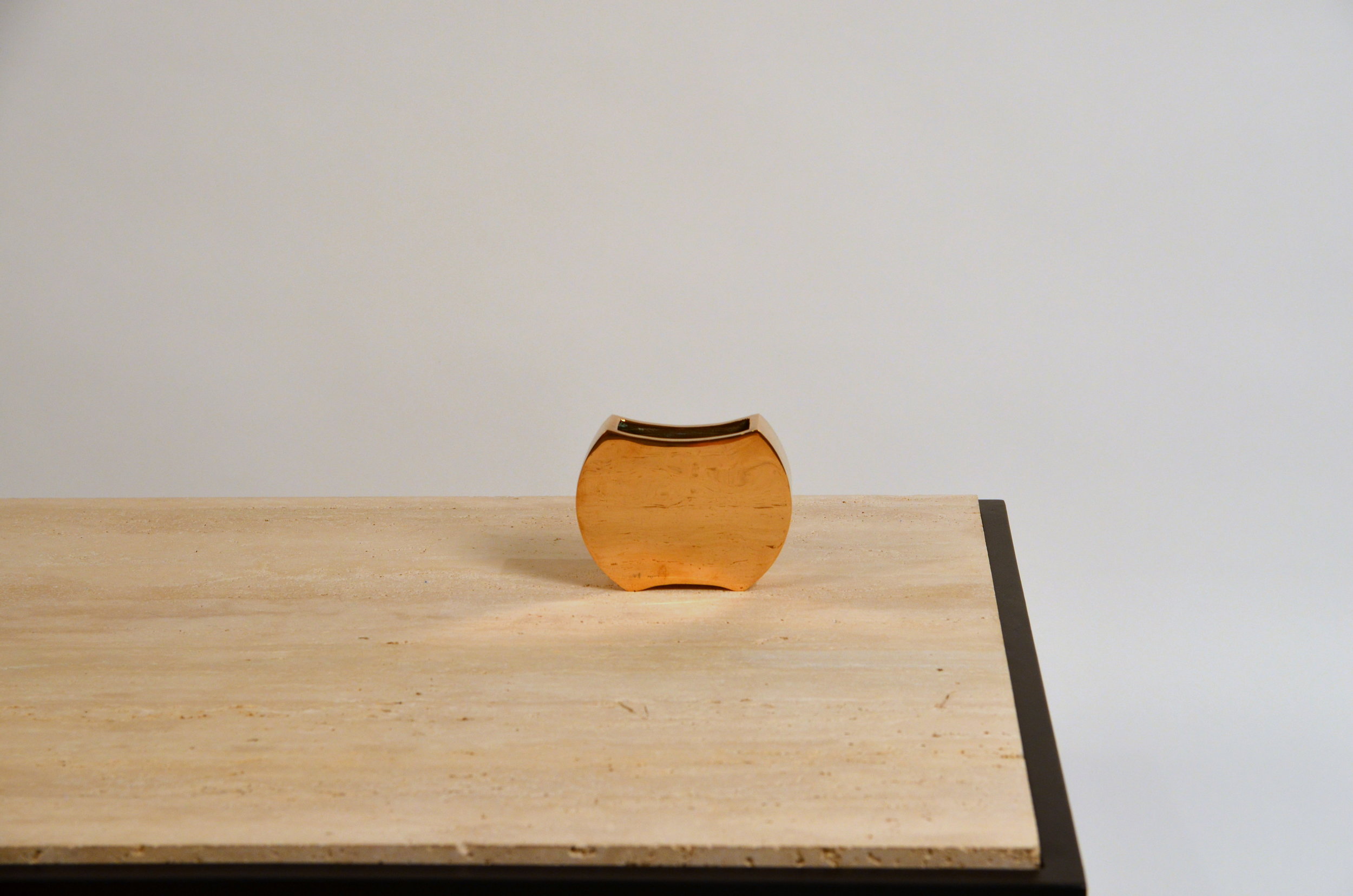 Small polished bronze vase by Monique Gerber — Blend Interiors