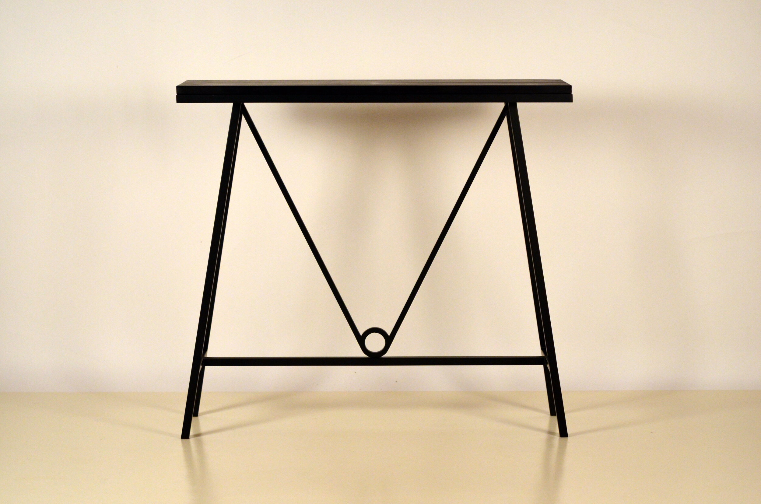Trapeze black parchment console (3).JPG