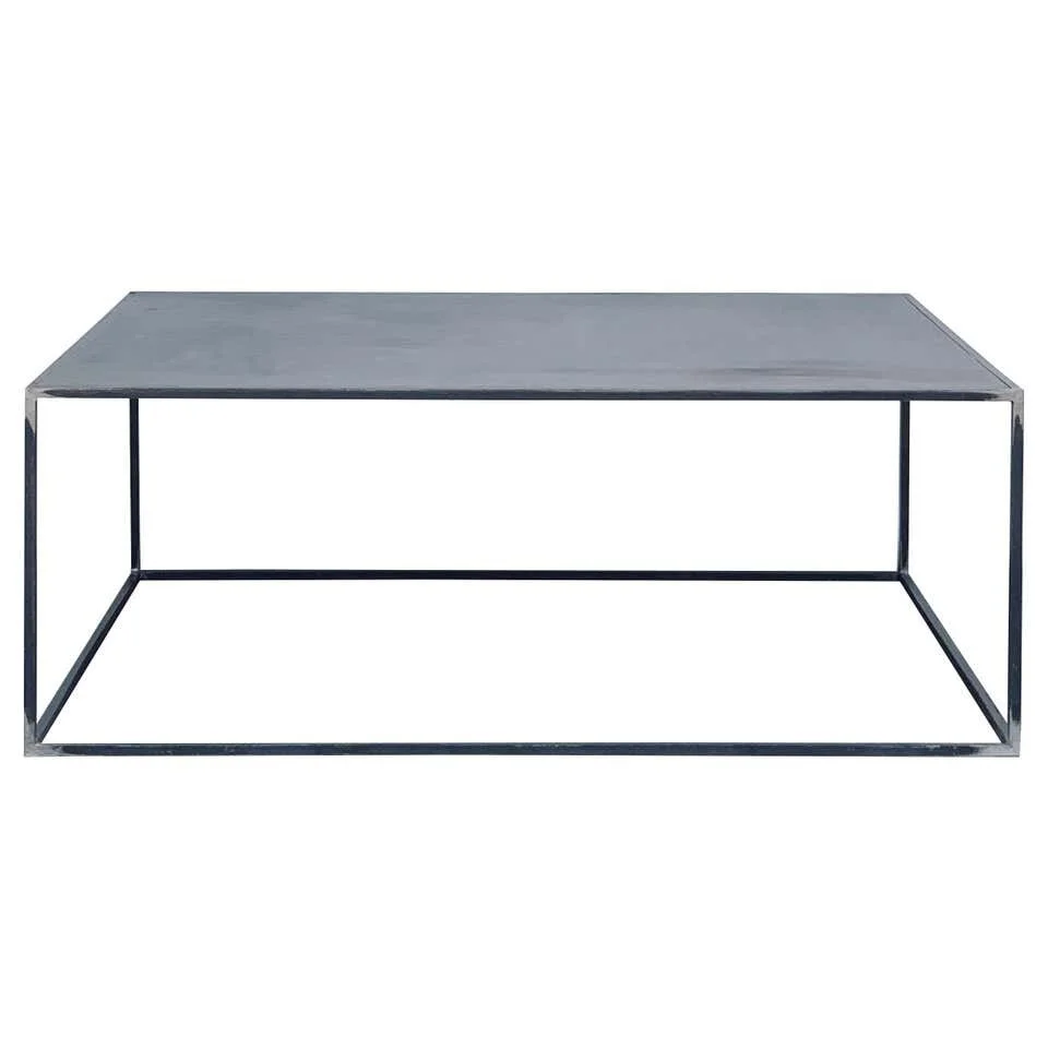 Large Minimalist 'Filiforme' Patinated Steel Coffee Table by Design Frères