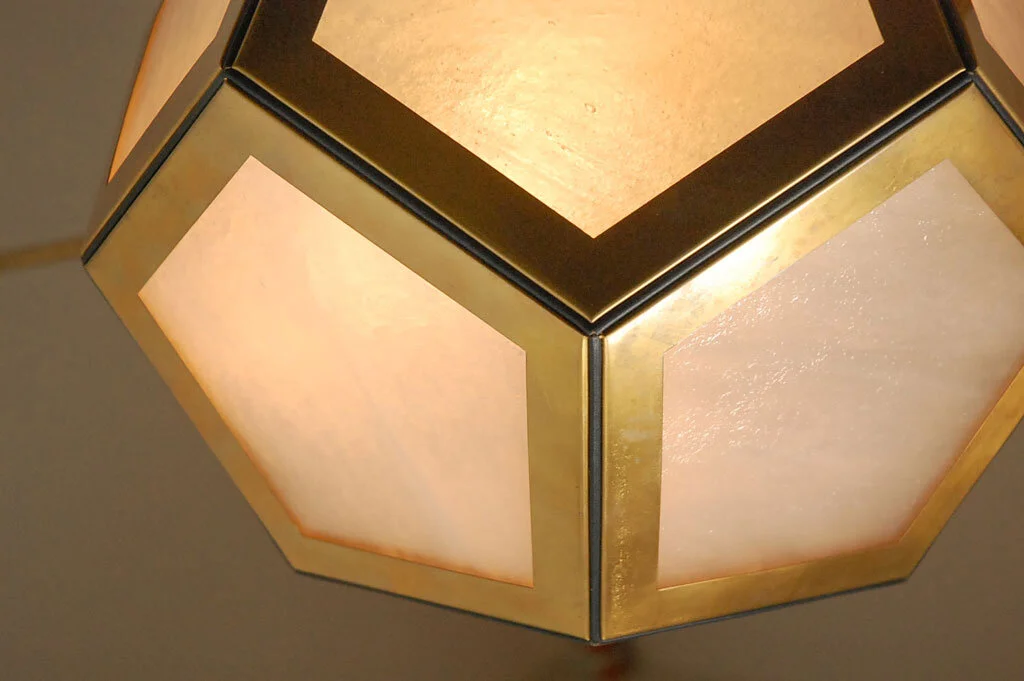 The Large Pentagone Brass And Glass Lantern Blend Interiors