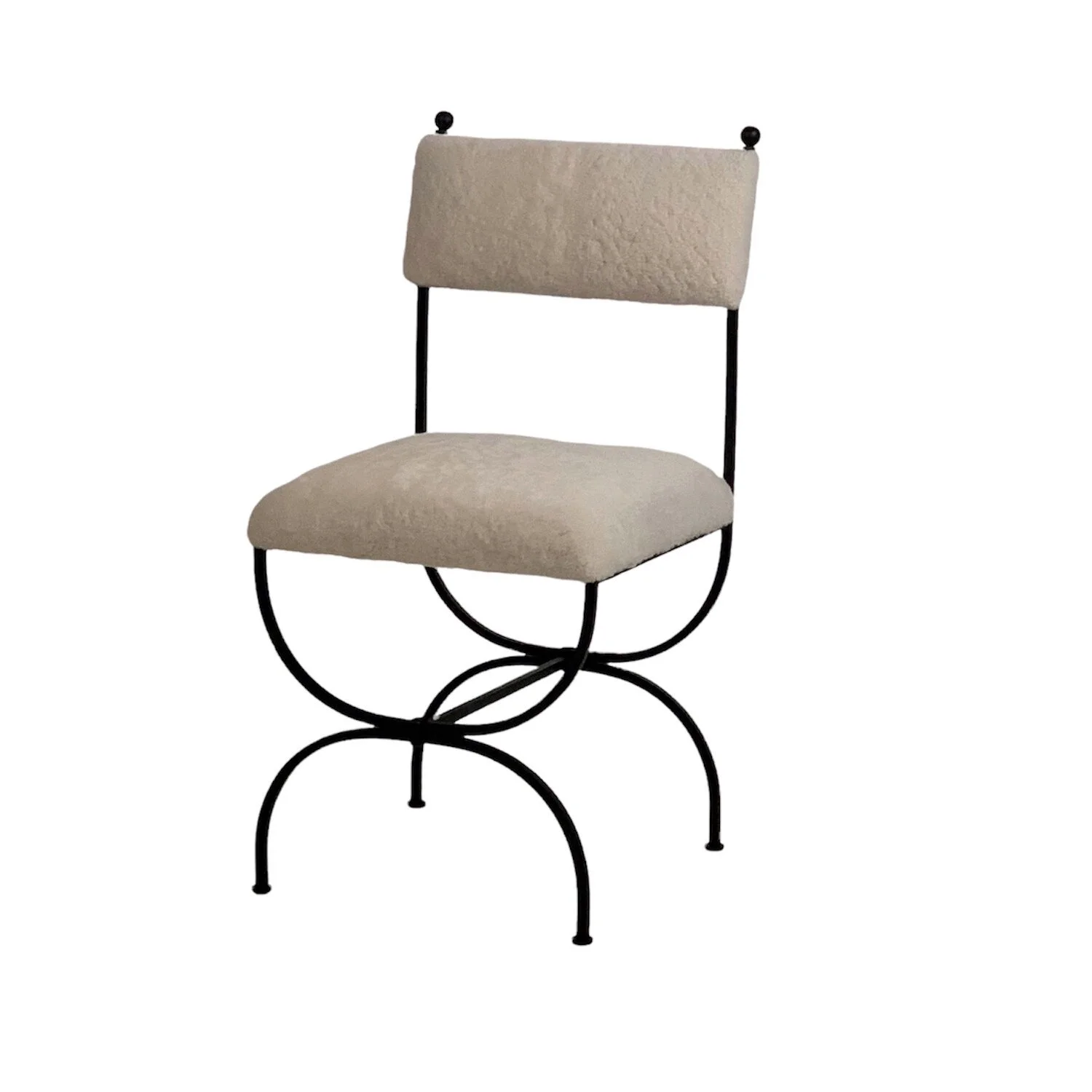 The ‘Arcade’ White Shearling Chair by Design Frères