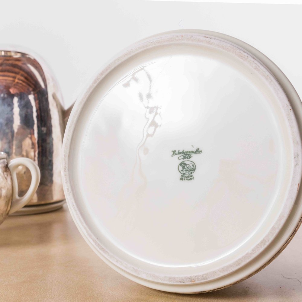Bauhaus Hutschenreuther Selb Silver-Clad Tea and Coffee Set  Blend  Interiors