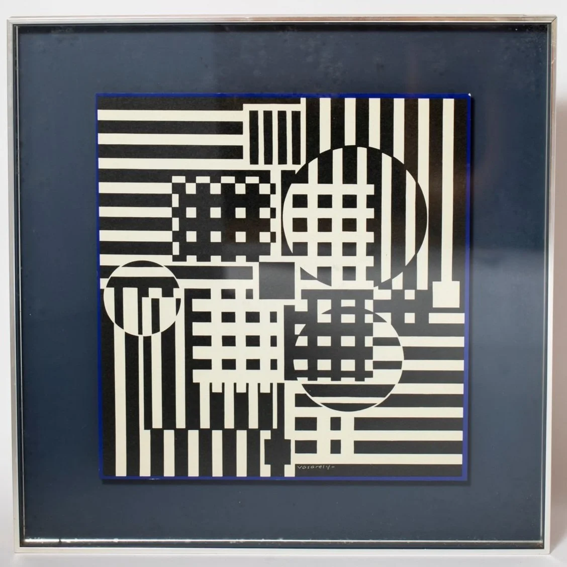 Box Framed Geometric Print by Victor Vasarely