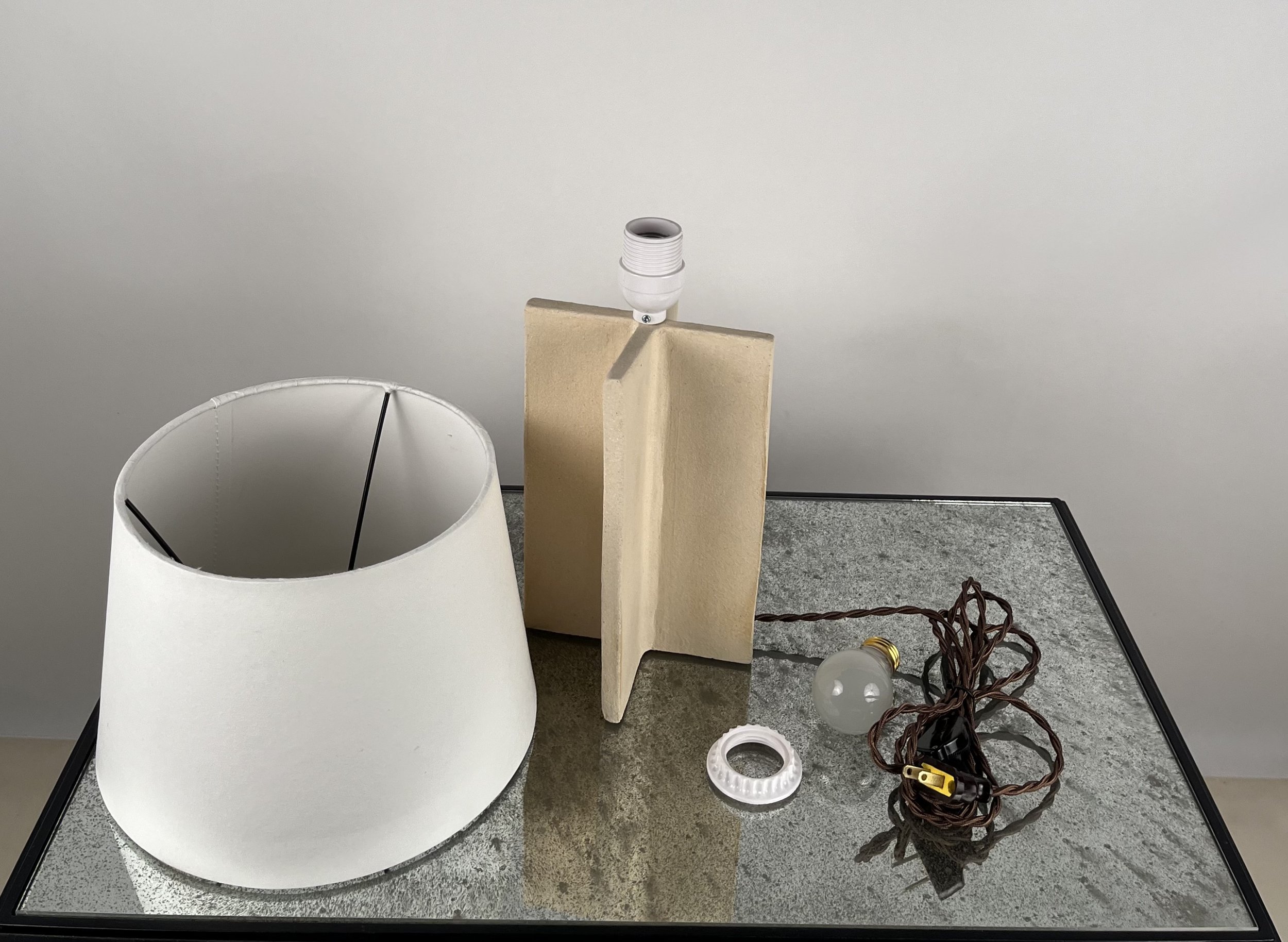 Pair of White Ceramic CROISILLON Lamps IMG_6045 2.jpeg