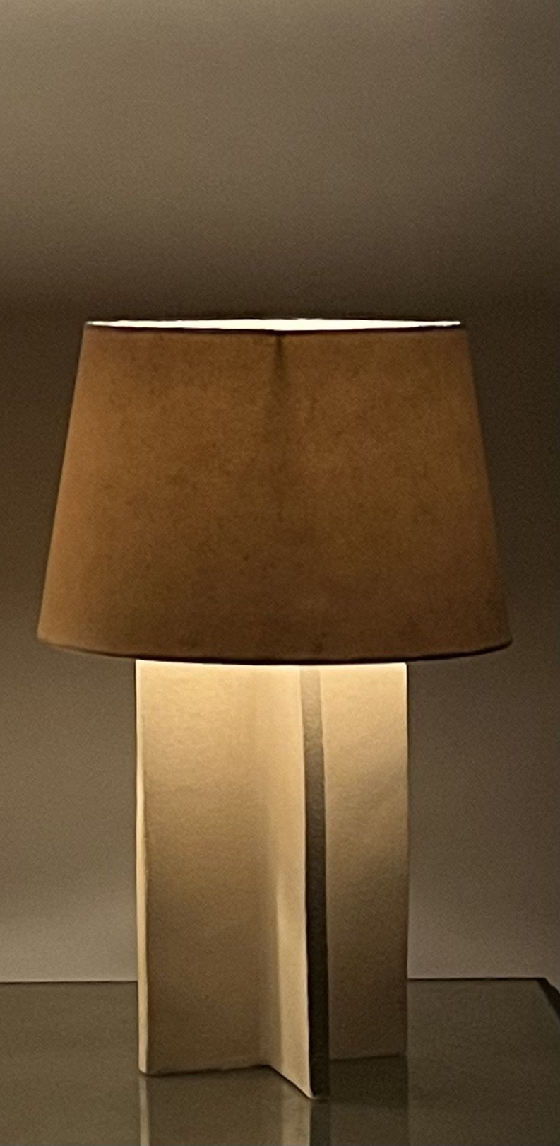 Pair of White Ceramic CROISILLON Lamps IMG_6028 3.jpeg