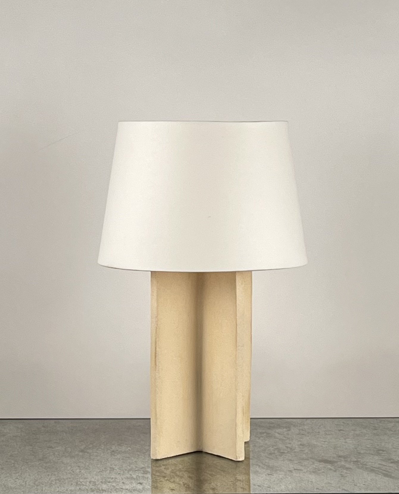 Pair of White Ceramic CROISILLON Lamps IMG_6031 2.jpeg