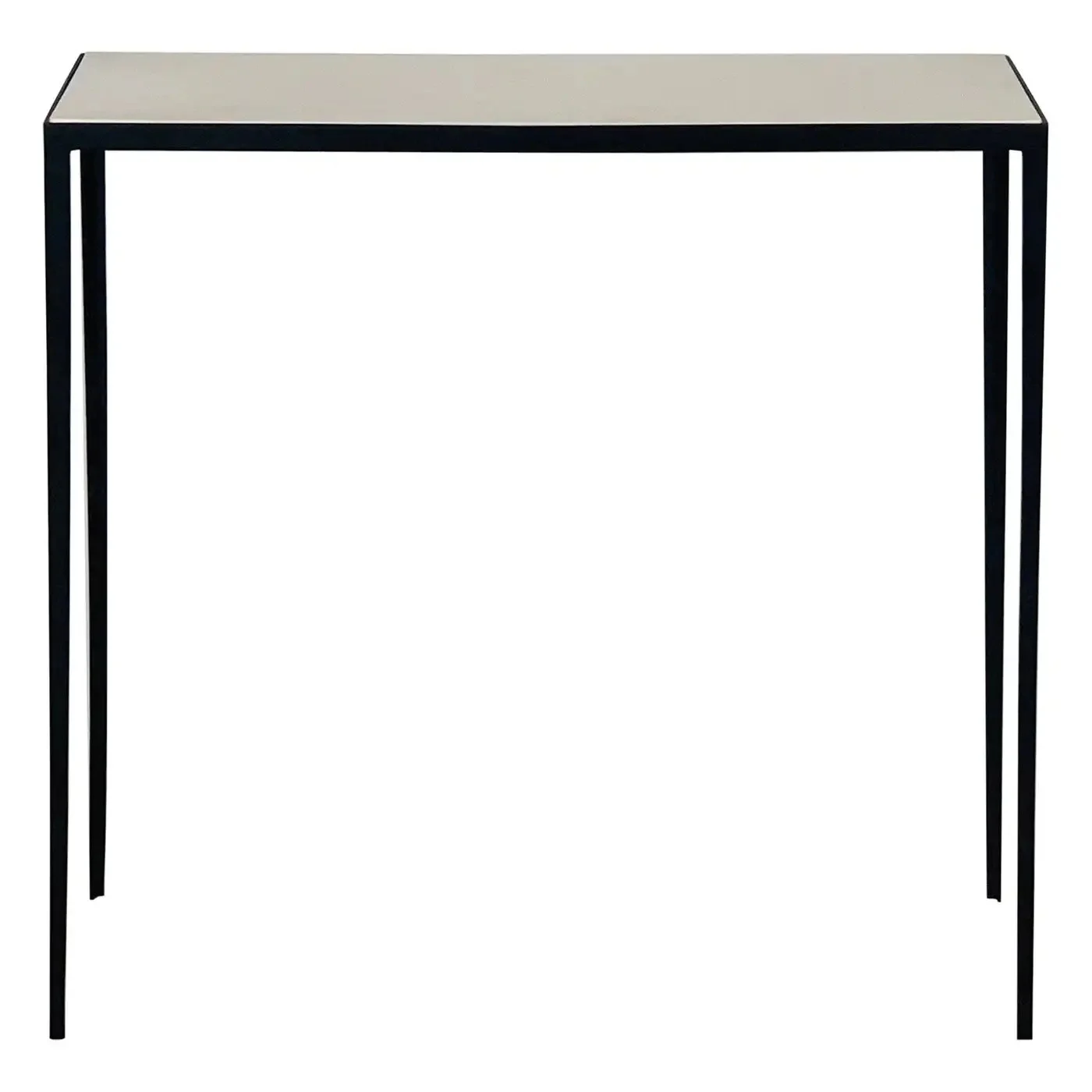 Chic 'Étude' Wrought Iron and Parchment Console by Design Frères