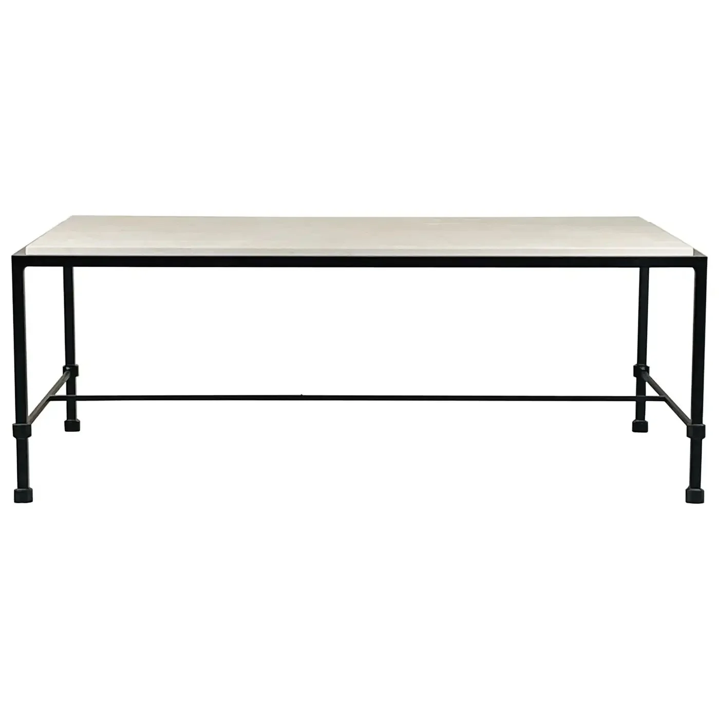 'Ébauche' Wrought Iron and Limestone Coffee Table by Design Frères