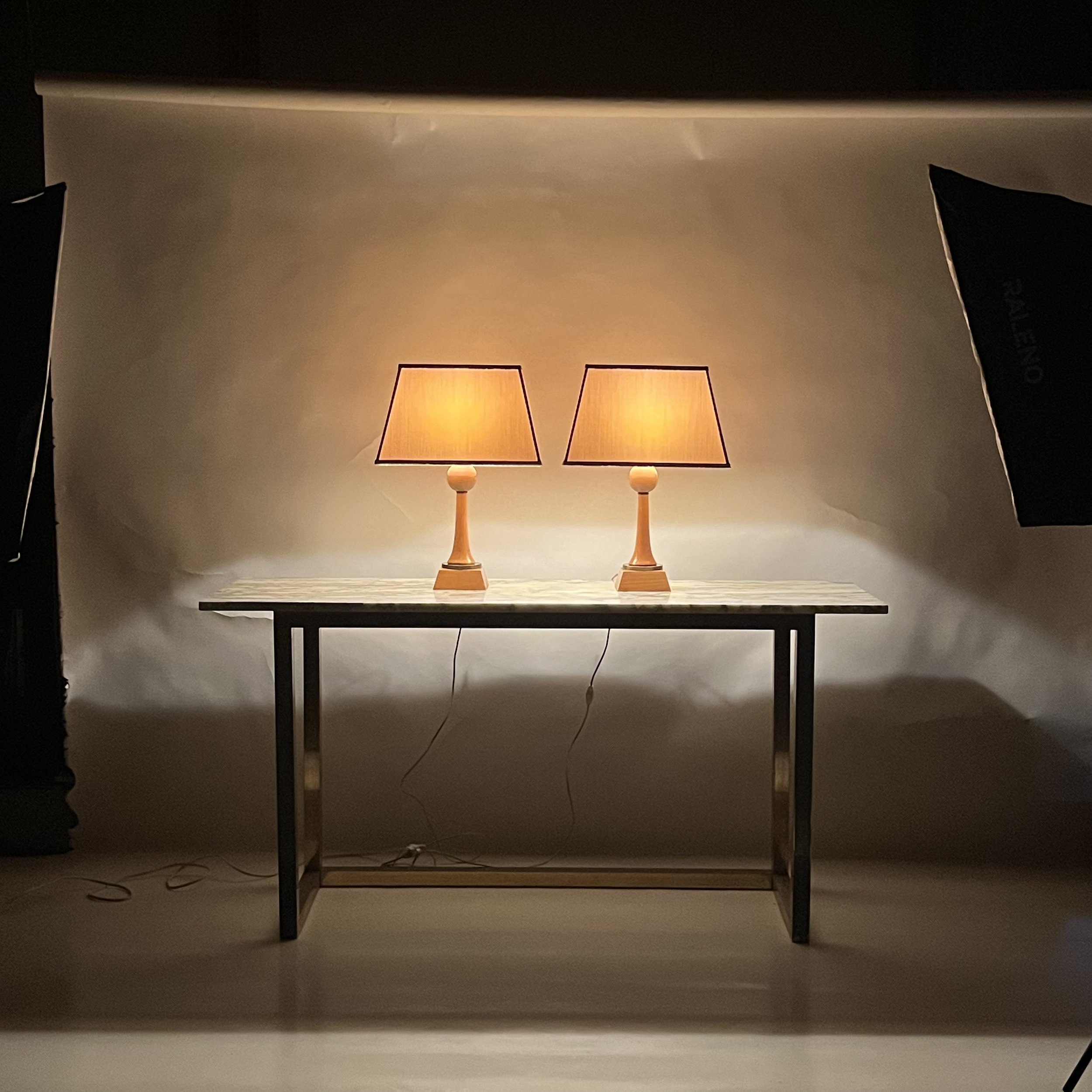 Wood and Brass Accent Lamp Pair 6.jpeg