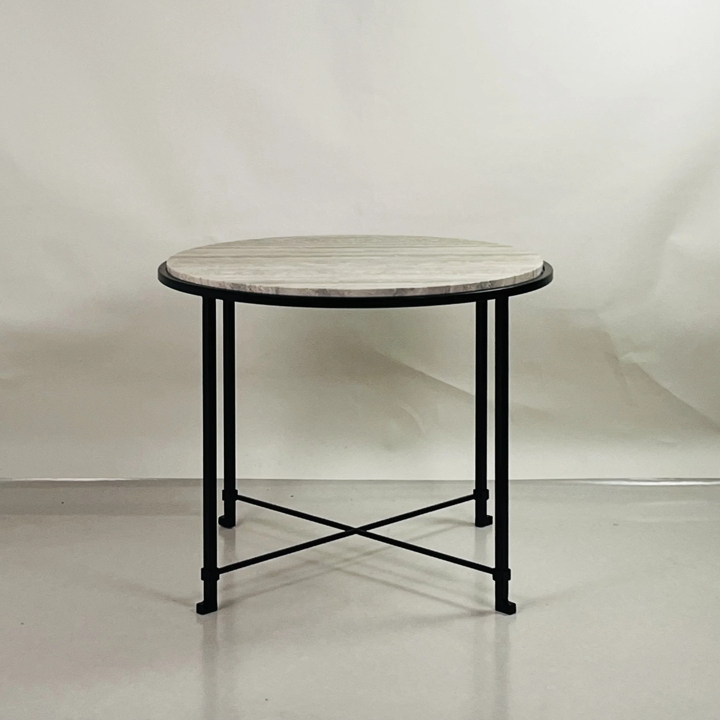 Round Diagramme silver travertine table 32 dia x 25 tall-2.jpg