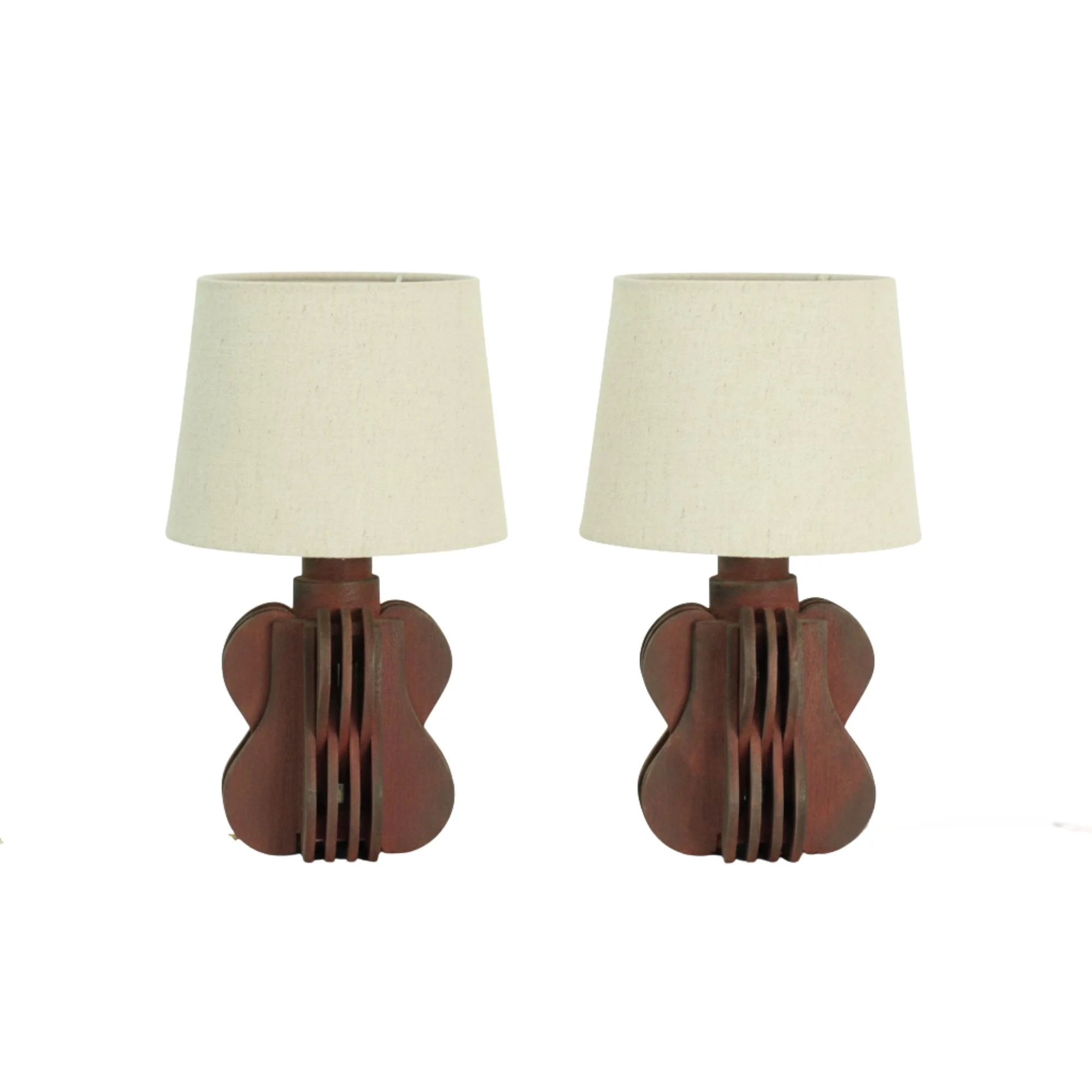 Pair of 'Cabosse' Terracotta Table Lamps by Design Frères