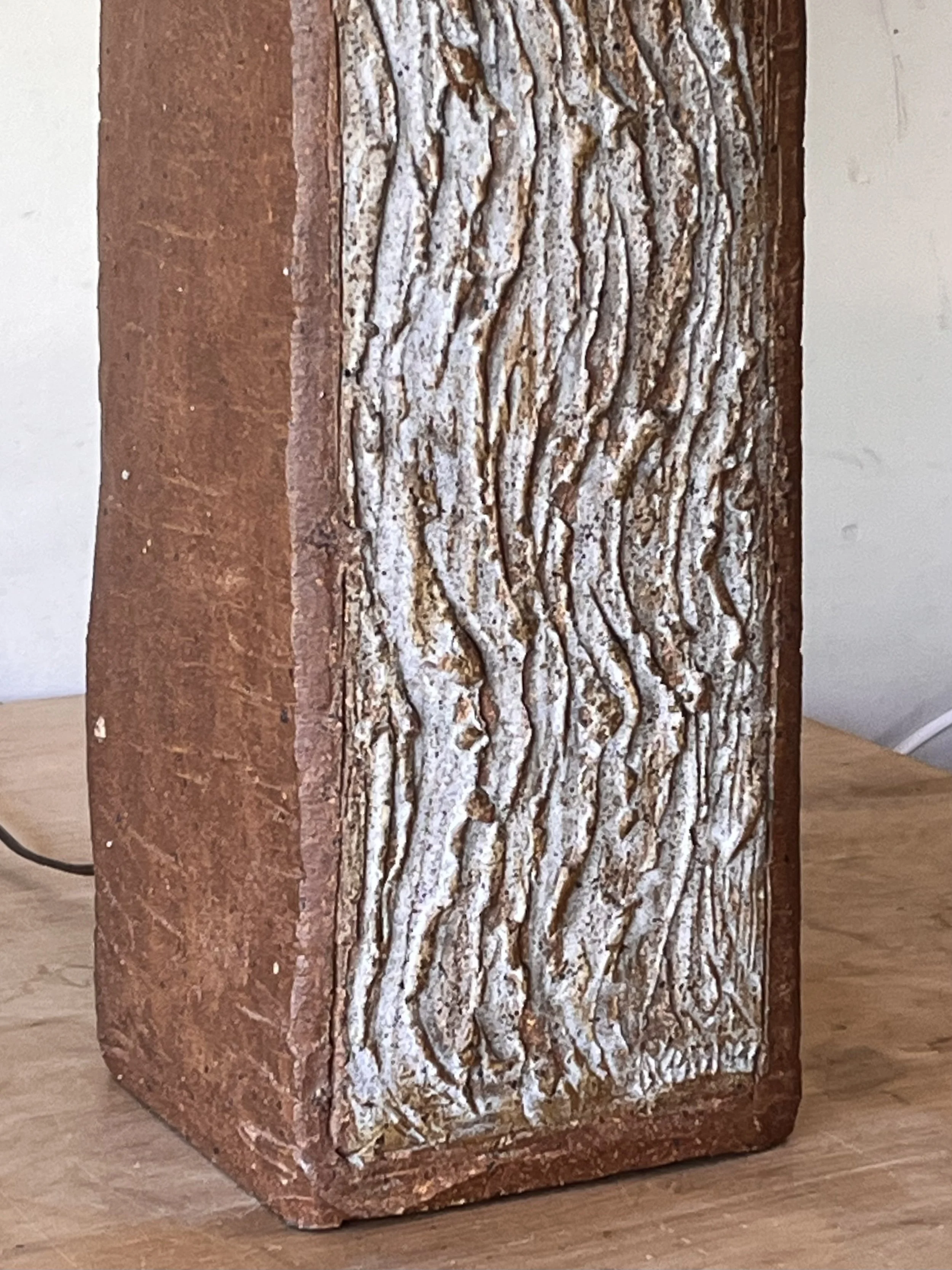 Textured Terracotta lamp with Maria Kipp shade-6.jpg
