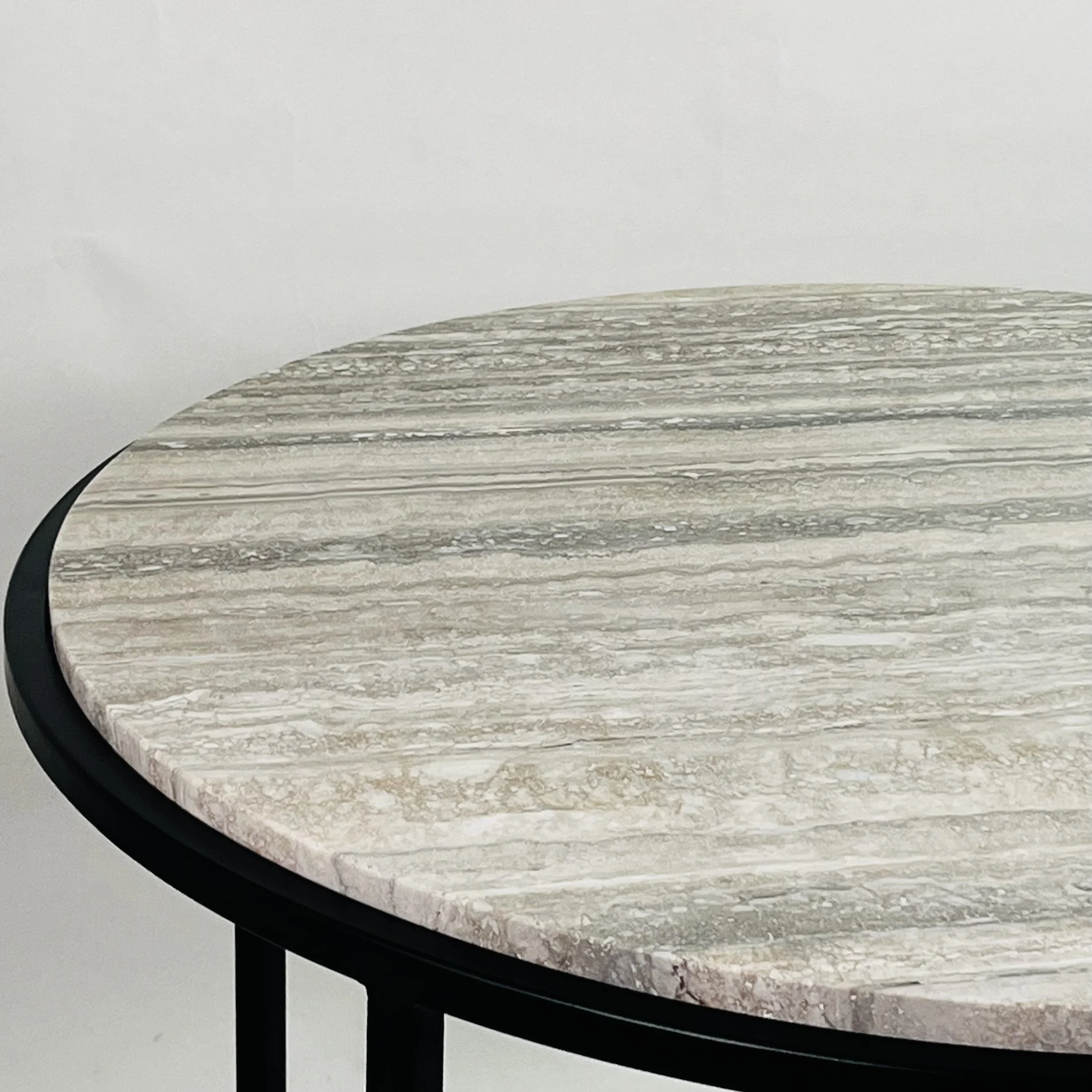 Round Diagramme silver travertine table 32 dia x 25 tall-5.jpg