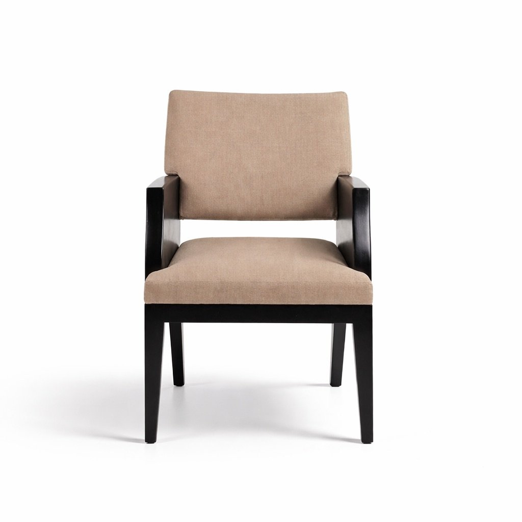 Ebonized Wood Armchair or Side Chair in the style of Christian Liaigre