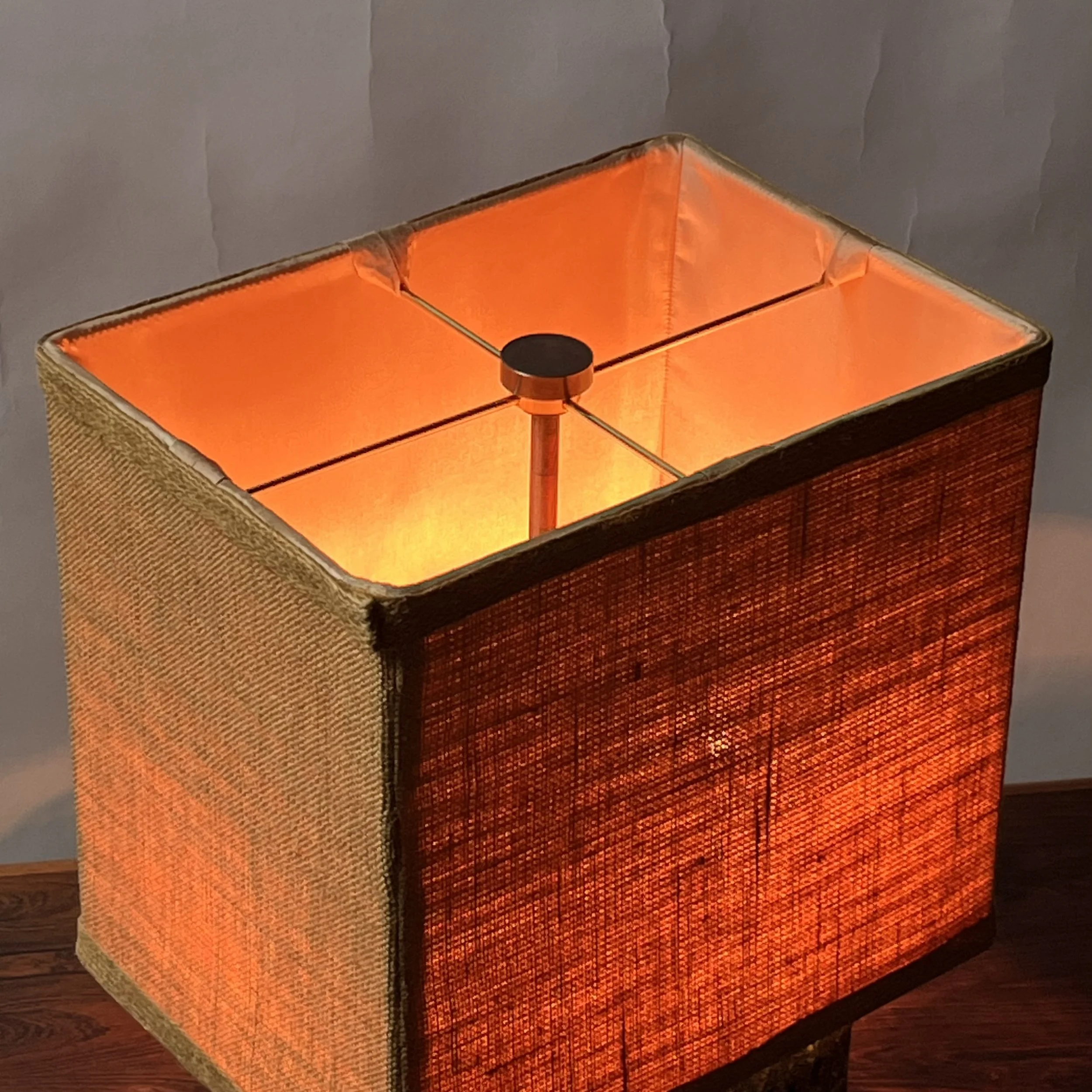 Patinated Bronze Bertoia Style Lamp-7.jpg