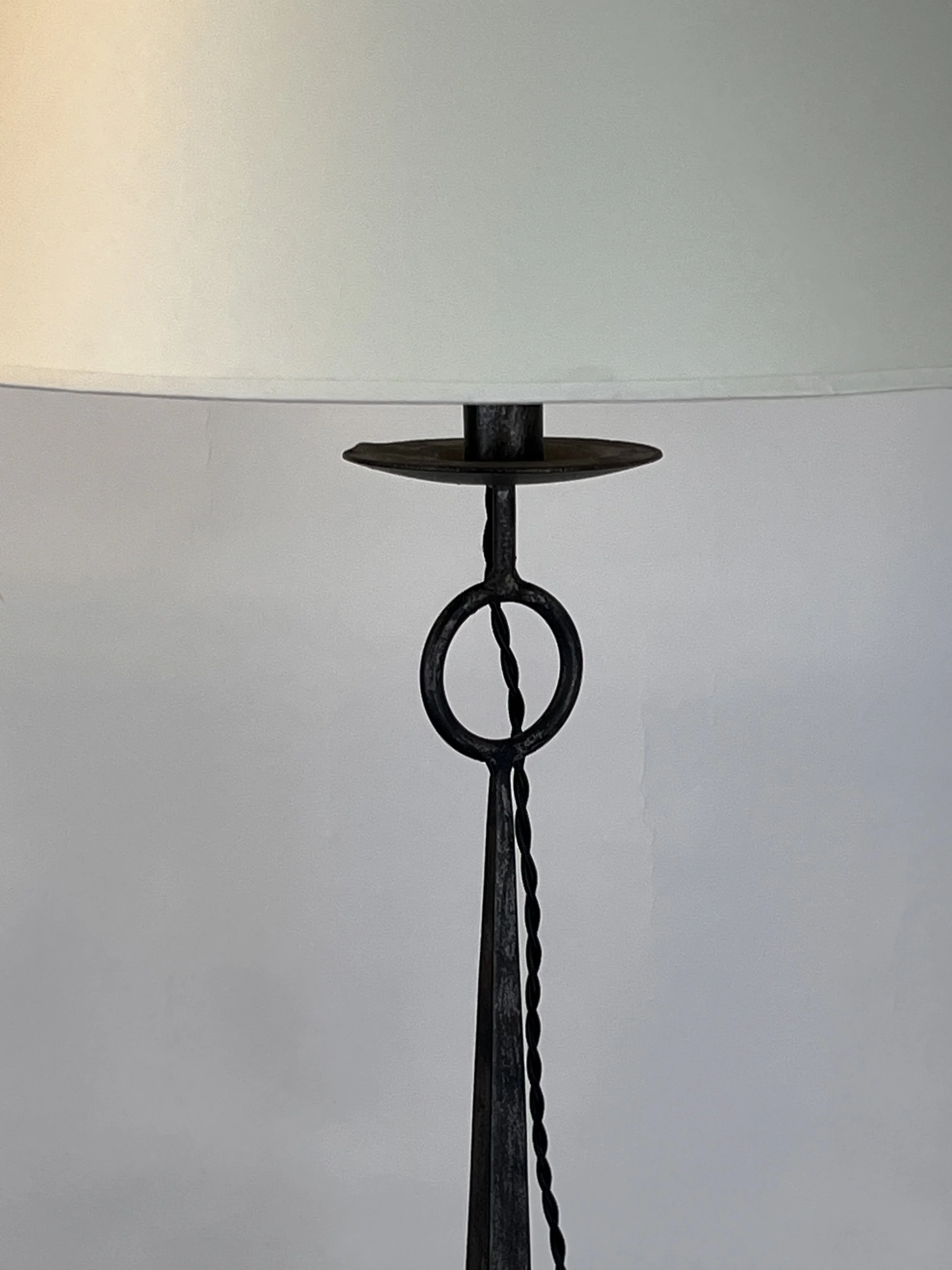 Tall Patinated Wrought Iron Table Lamp-4.jpg