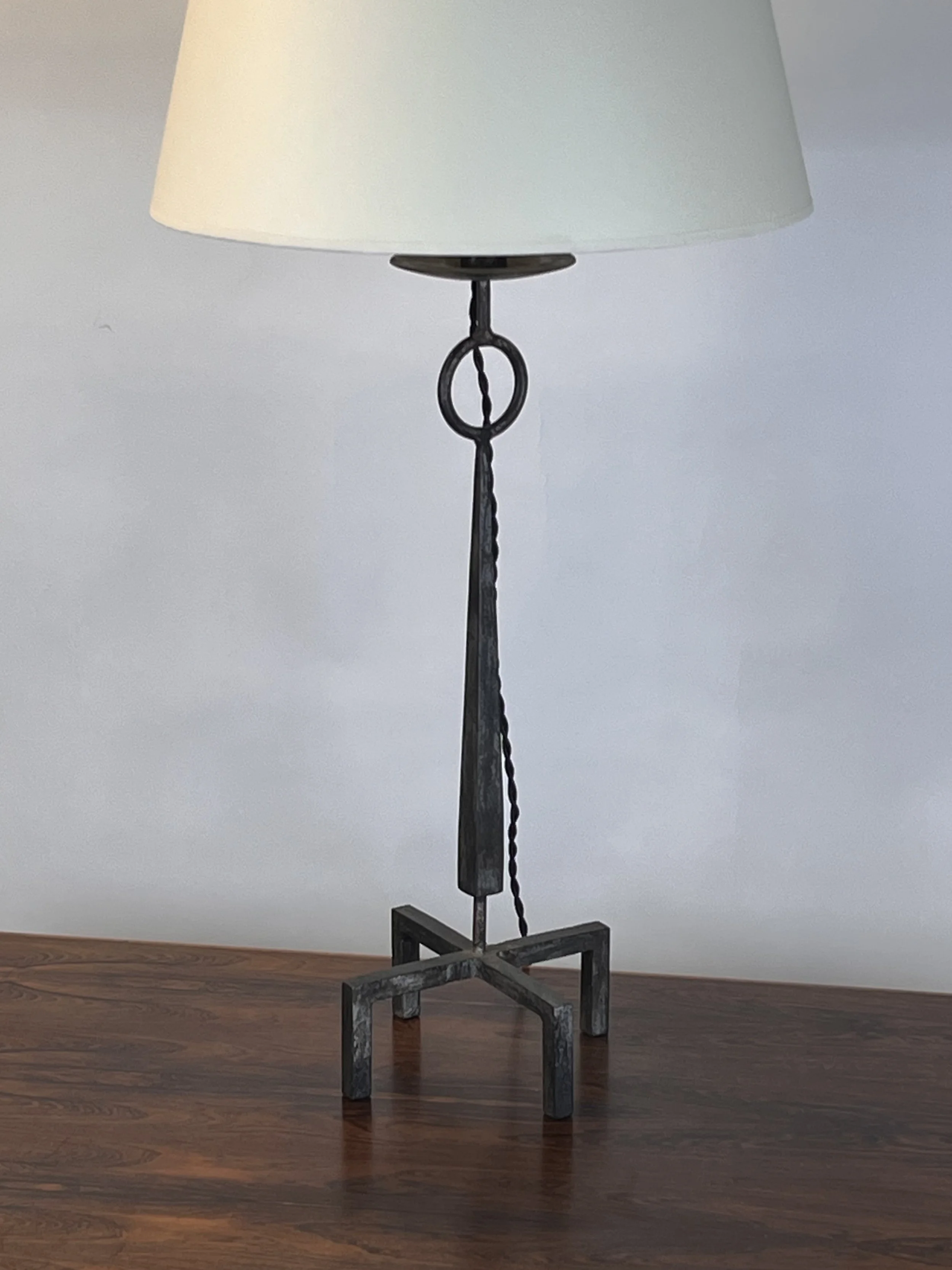 Tall Patinated Wrought Iron Table Lamp-2.jpg