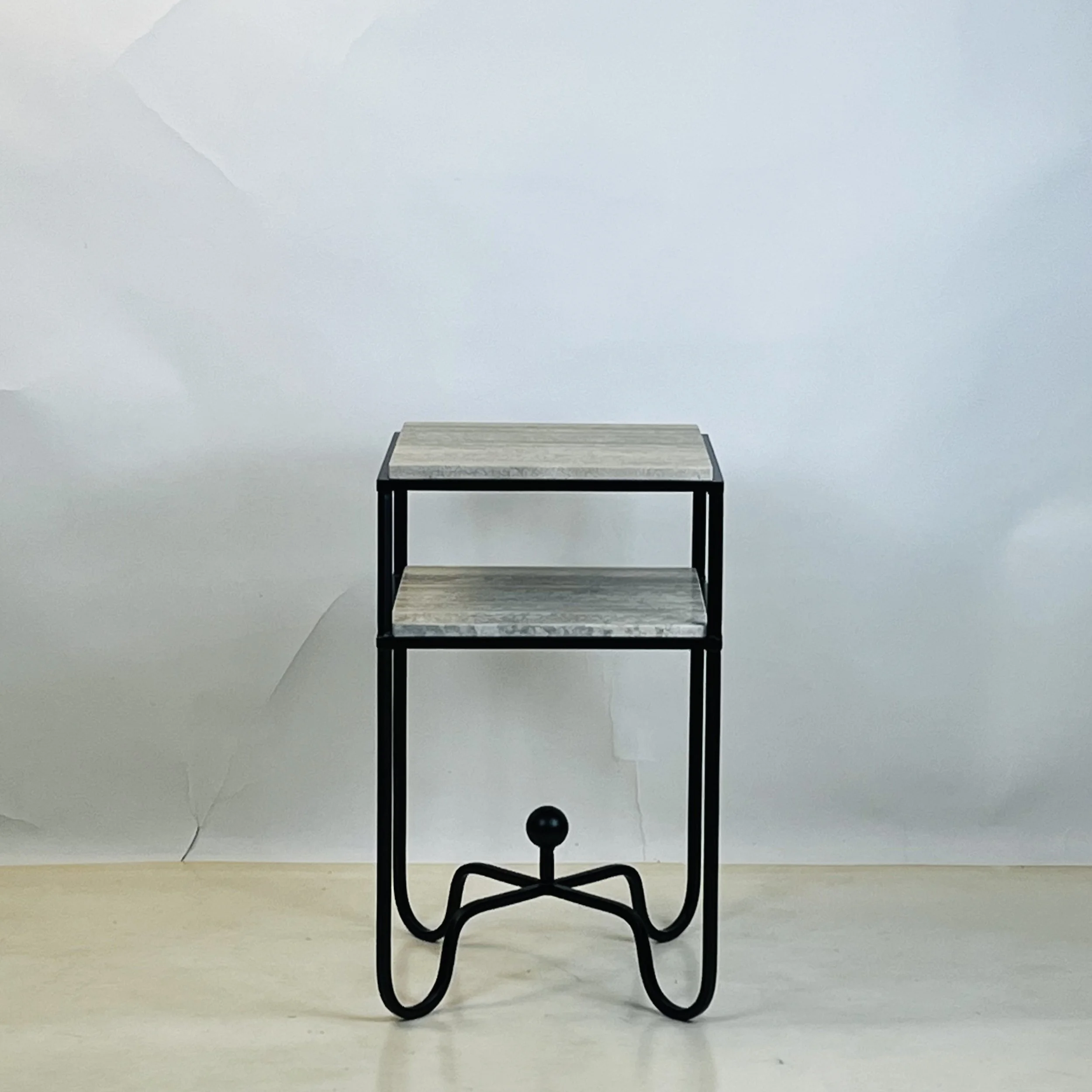 Entretoise 2-tier side table SILVER travertine-3.jpg (Copy)