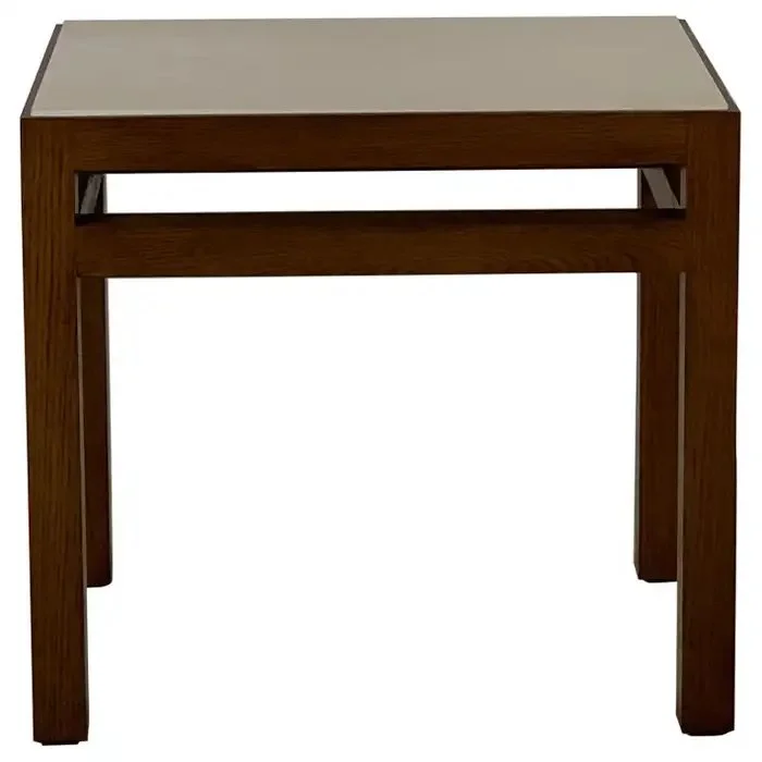 'Tenon' Oak and Parchment End or Side Table by Design Frères