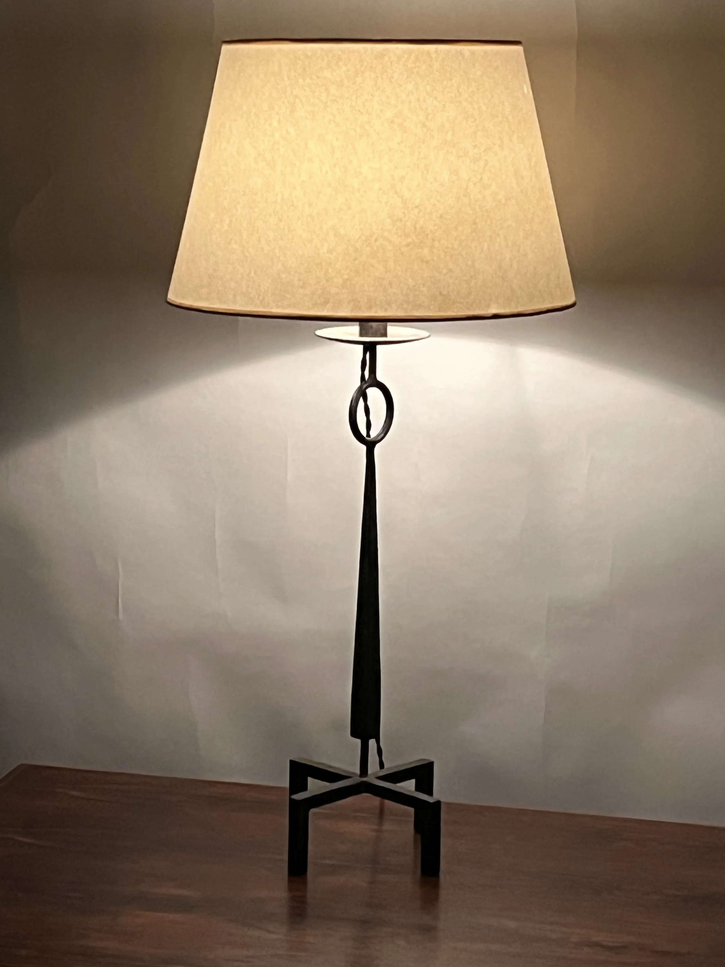 Tall Patinated Wrought Iron Table Lamp-7.jpg