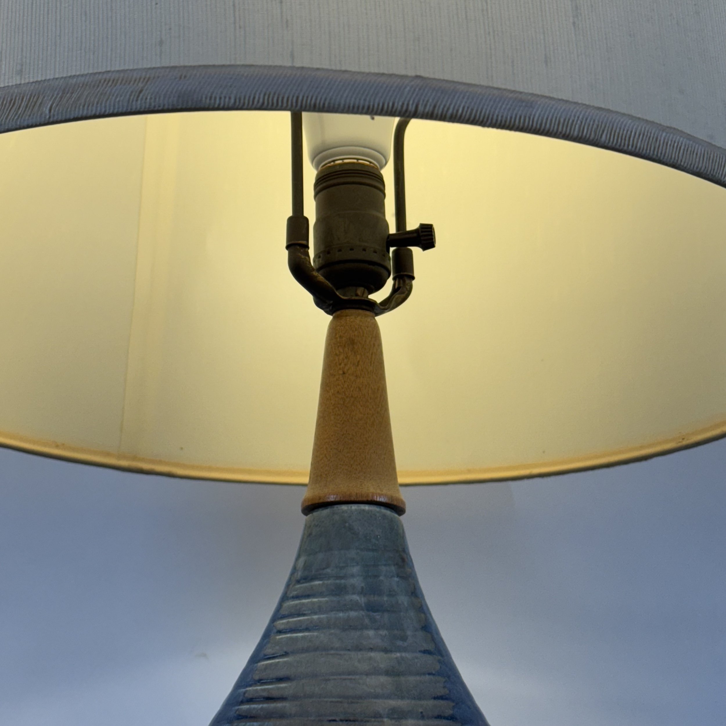 Large Blue Ceramic MCM Lamp-7.jpg