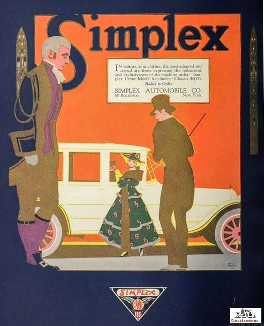 A 1916 Ad in Life magazine highlighting a Simplex.