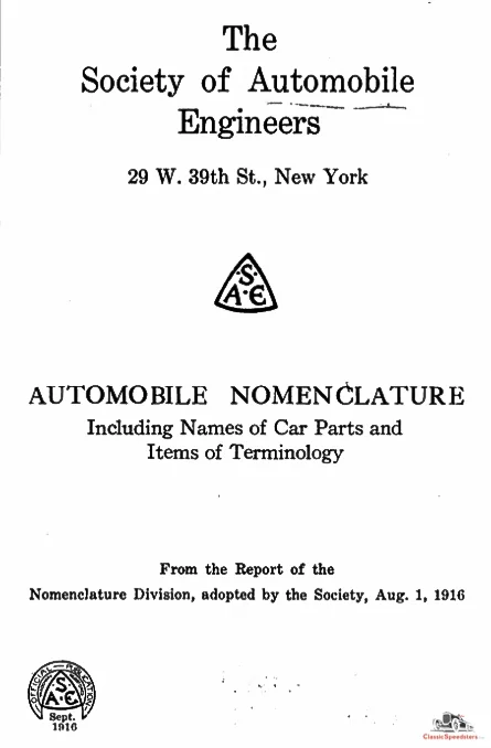 SAE Nomenclature Report courtesy Hathi Trust Digital Library