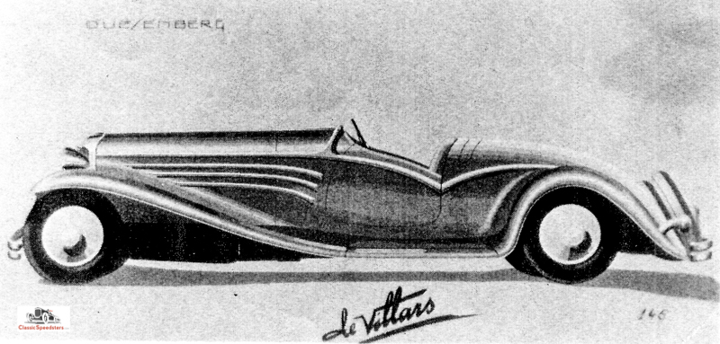 de Villars Duesenberg speedster-roadster concept courtesy National Automotive Collection, Detroit Public Library