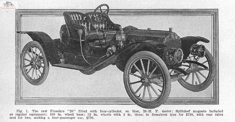 1910 Flanders 20 Roadster. Image courtesy Horseless Carriage Foundation Inc.