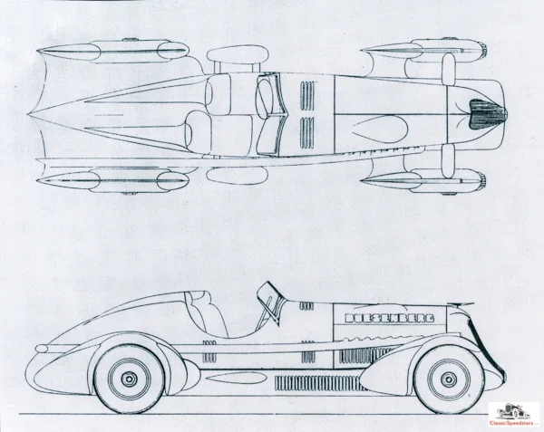 1935 Duesenberg Special plans (excerpt) courtesy Fred Roe Collection
