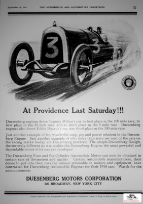 1917 Duesenberg ad