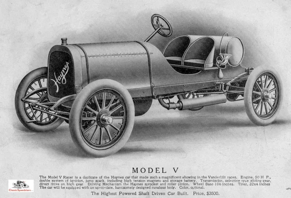 1907 Haynes Model V Speedster. illustration courtesy Indiana State Historical Society