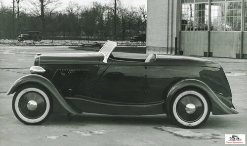 In 1932 Edsel Ford collaborated with his designer, E.T. Gregorie, to design this speedster on a Ford Model 18 chassis. photo courtesy The Henry Ford