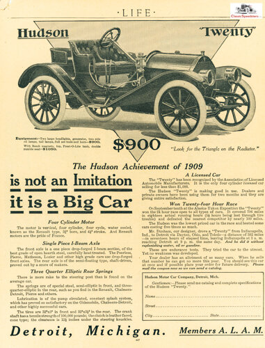 1 - [1897-1920] 125 ans d'évolution ! Partie 1 - Page 6 1909+Hudson+ad