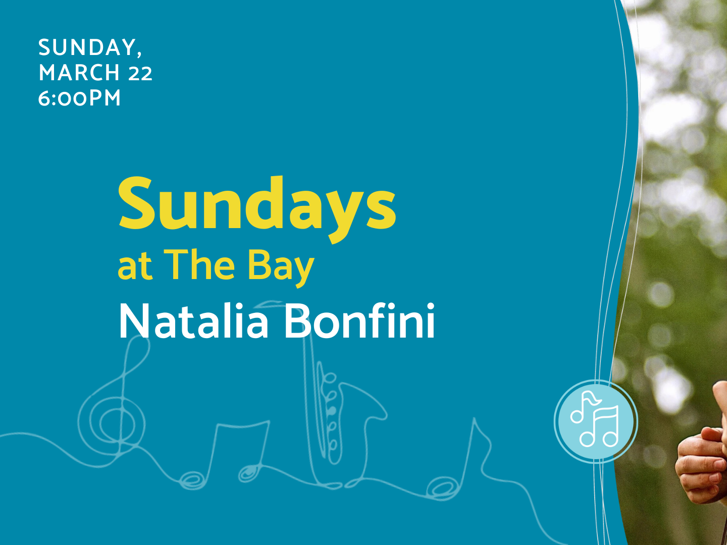 Natalia Bonfini at Sundays at The Bay (Sarasota, Florida)