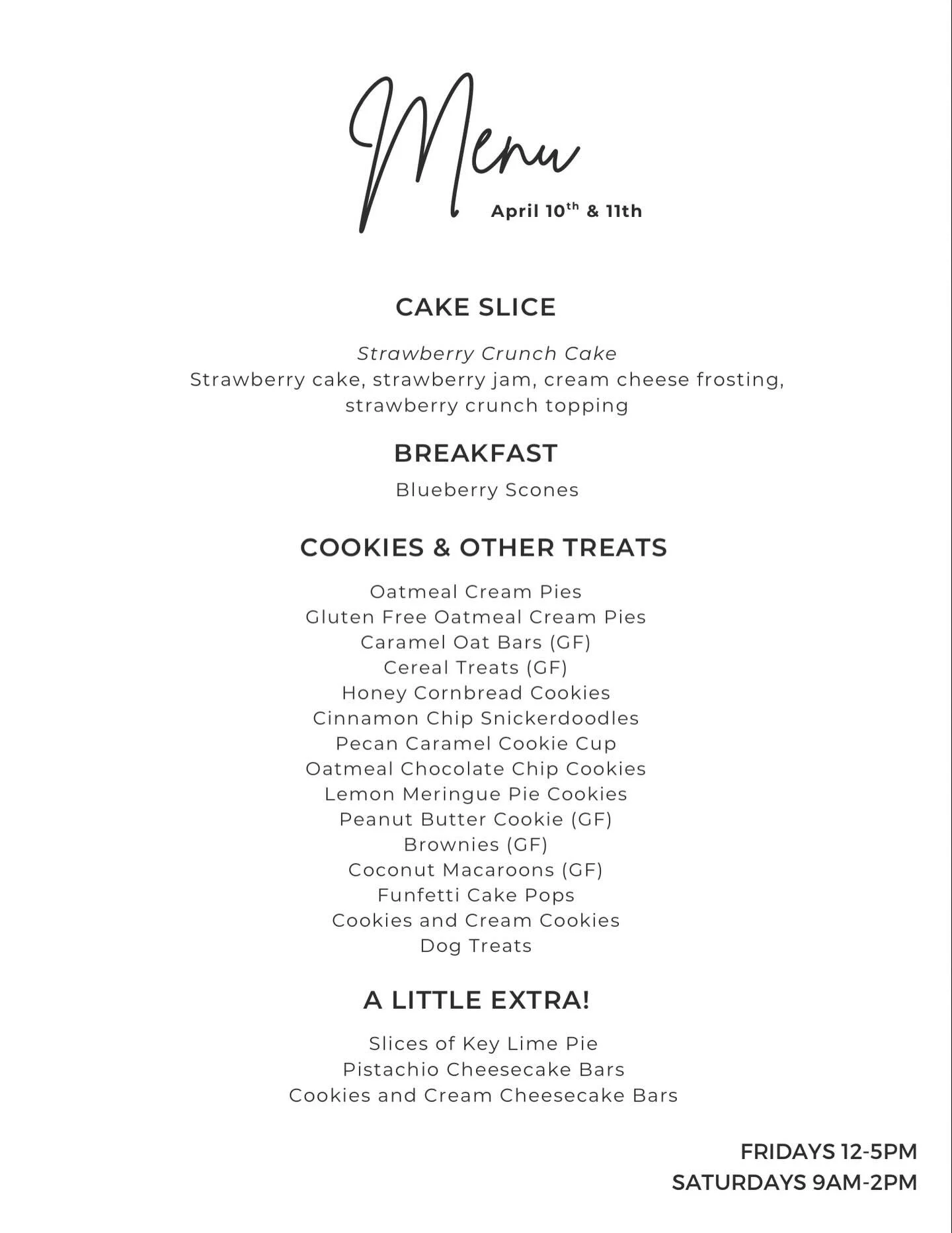 A few new treats making their Bliss debut this weekend!