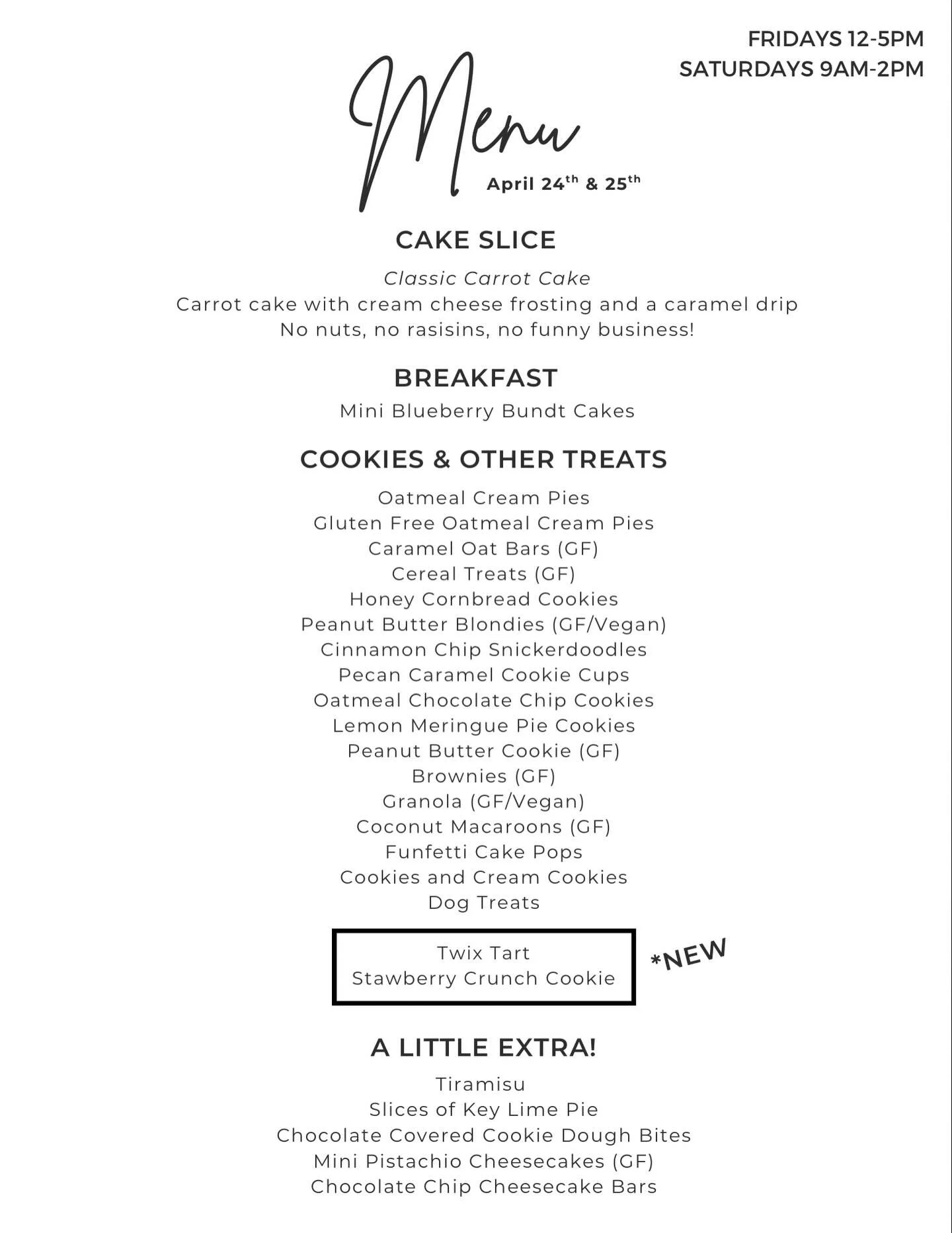 Dropping new treats left &amp; right these days! Treat yourself this weekend to something delicious!