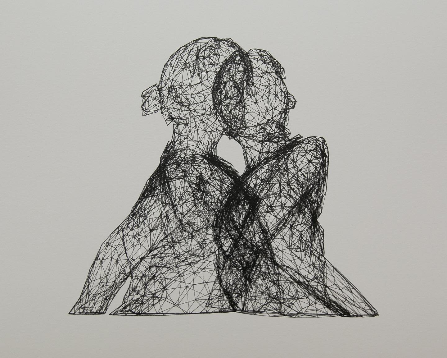 ~ pen plot drawing sale ~ available now! link in bio 🤠

Meshing with myself #3 &amp; #4
Dimensions vary: 4.75 x 6.75&quot; - 19 x 25&quot;
Prices vary: $20-$80

These drawings were made by manipulating the mesh of a 3D scan of my body. Even though t