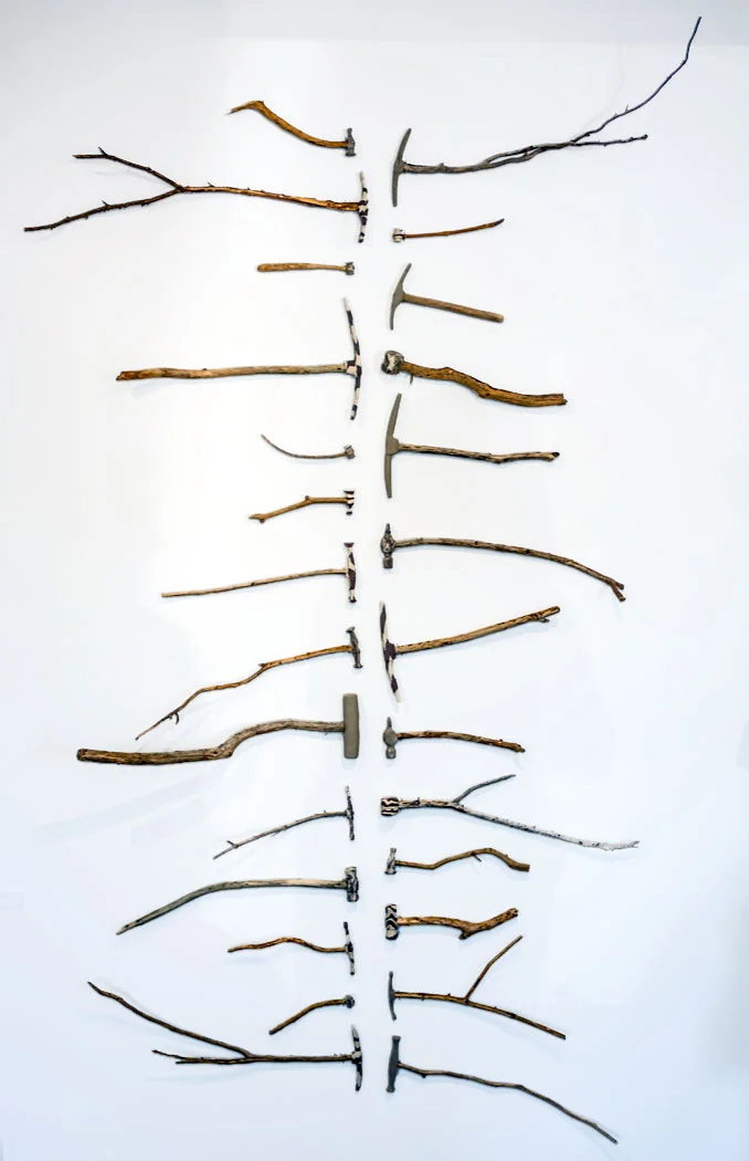Siri Brekke . One of several works by Brekke from her project based on the tools and artefacts that her grandfather made for the practice as a blacksmith artist – a practice he soon had to give up due to lack of material and the need for labour craft in the rebuilding of Norway following World War II. (Photo: Ian McKay)