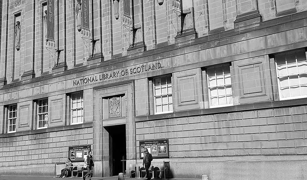 National Library of Scotland's imposing George IV Bridge Building, Edinburgh.